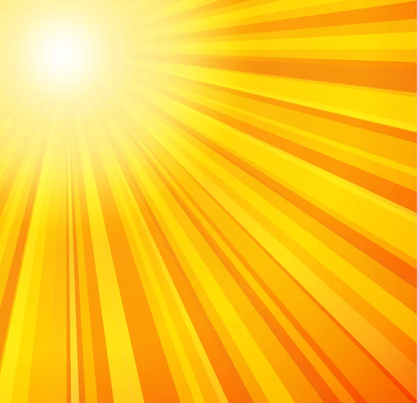 Solstrålar i gula och orange färger — Stockfoto