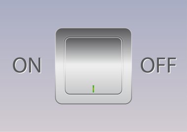 Metal power switch clipart