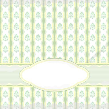 Light green vintage card clipart