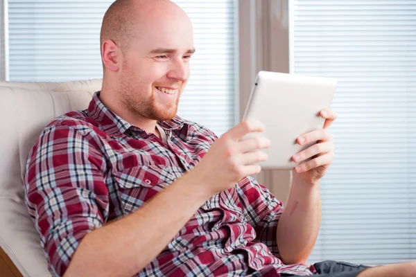 stock image Man with tablet computer