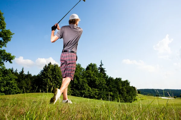 Pemain golf pria — Stok Foto