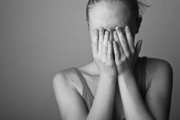 Mladá žena depresi — Stock fotografie