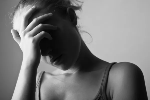 Młoda kobieta depresji — Zdjęcie stockowe