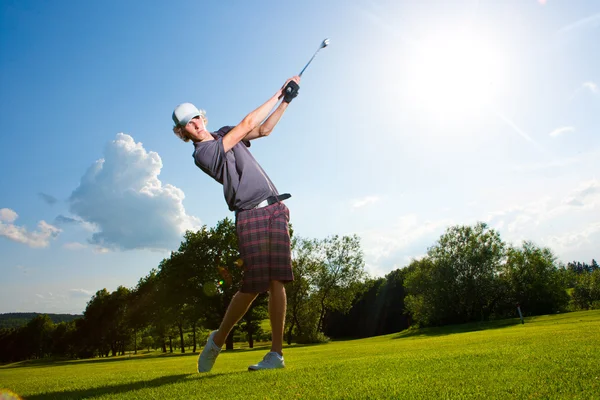Jugador de golf masculino Imagen de stock