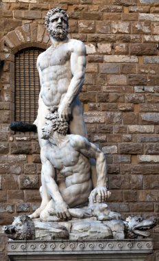 Hercules and Cacus by Bandinelli (1533) clipart