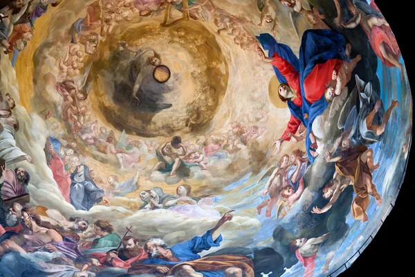 Veduta interna del dipinto della cupola del Duomo di Pisa — Foto Stock