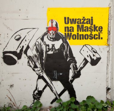 Bilinmeyen sanatçı katowice street Sanat Festivali düzenlendi tarafından Graffiti duvar resimleri