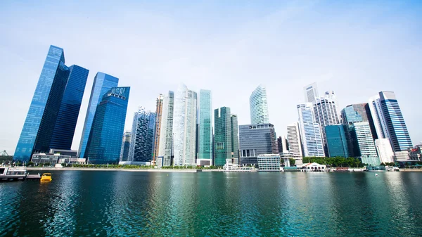 Amplio Panorama de Downtown Skyline Singapur —  Fotos de Stock