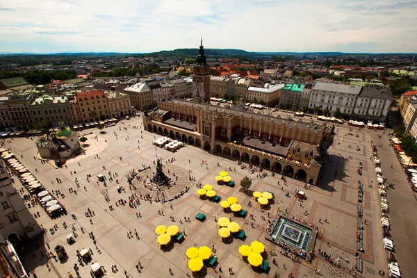 Vista de la Plaza de Armas de Cracovia, Polonia . —  Fotos de Stock