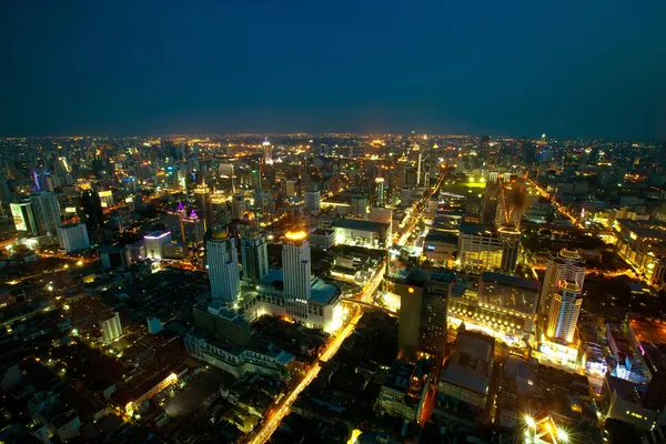 Bangkok gece zaman Panoraması. — Stok fotoğraf