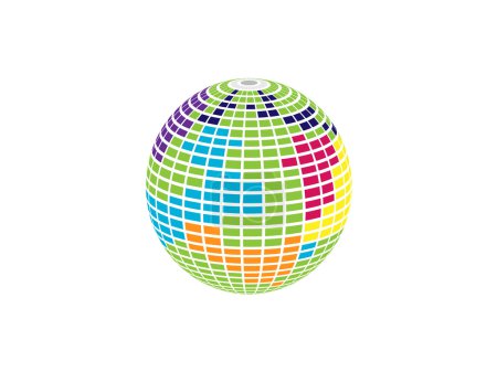 Globe multicolore 